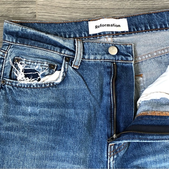 Reformation Blue Classic Denim Jeans - Picture 2 of 10